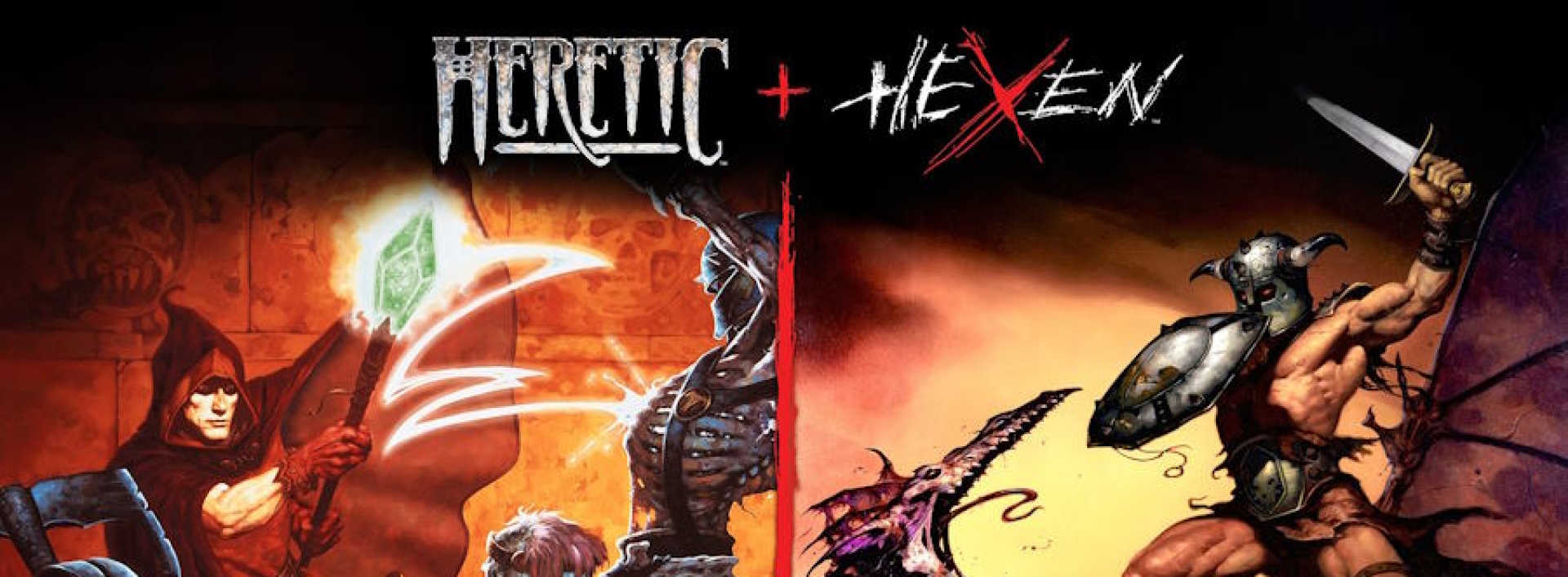 Heretic + Hexen on pikselinen nostalgiapläjäys Doom-kloonien ystäville